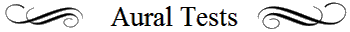 Aural Tests